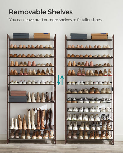 Adjustable 12-Tier Shoe Rack