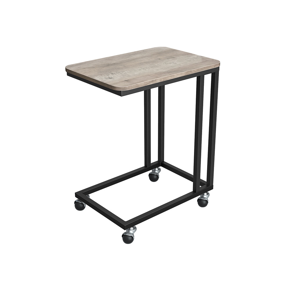 C Shaped TV Tray with Metal Frame Rolling Casters - image 9