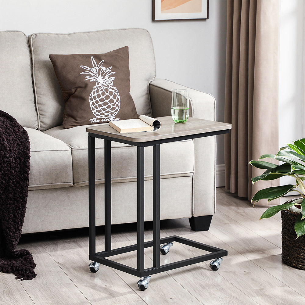 End Table Light Ivory and Black - image 3