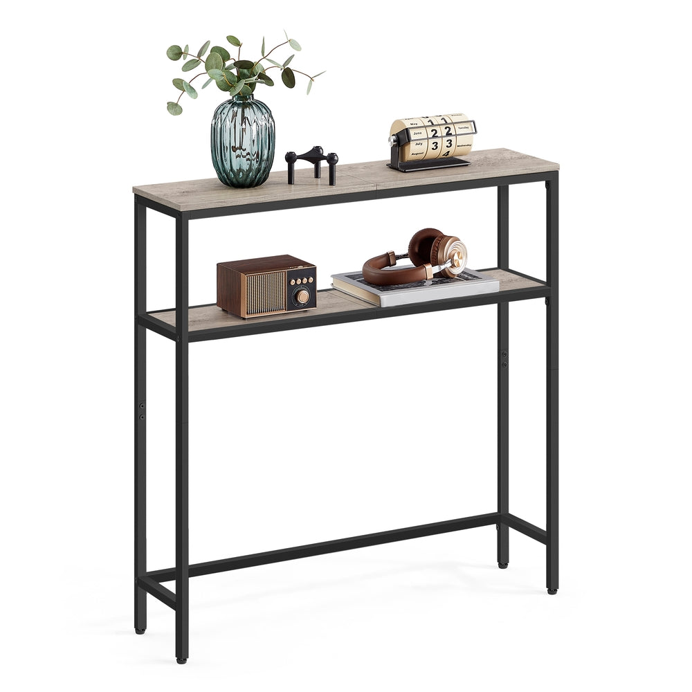 2-Tier Console Table with 2 Shelves