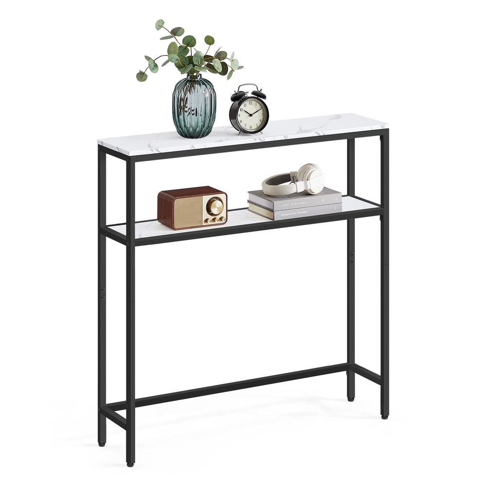 2-Tier Console Table with 2 Shelves