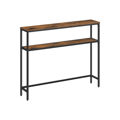 2-Tier Console Table with 2 Shelves