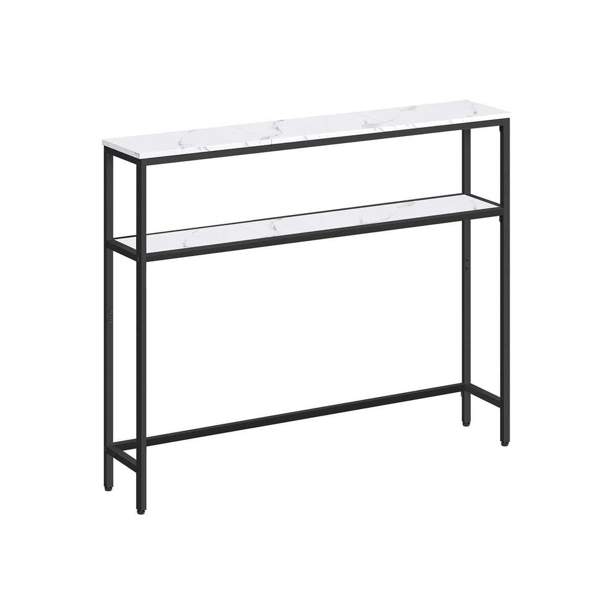 2-Tier Console Table with 2 Shelves
