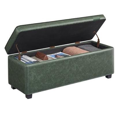 EKHO Collection - Storage Ottoman Bench, Forest Green