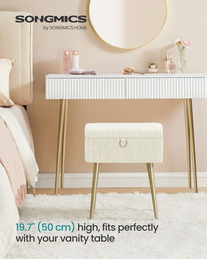 Vanity Stool Chair Faux Fur with Storage - image 30
