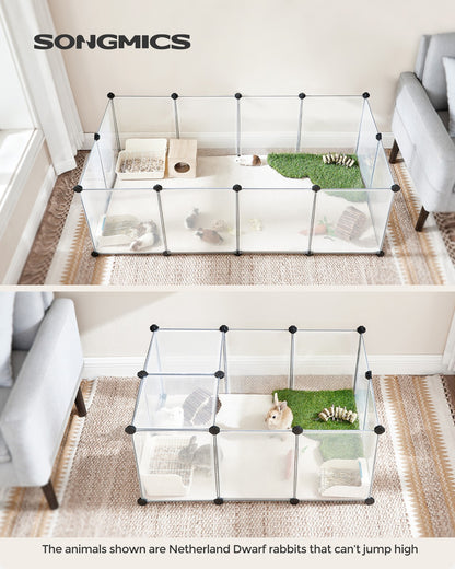 Pet Playpen | Fence Cage with Bottom for Small Animals Guinea Pigs