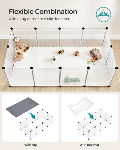 Pet Playpen | Fence Cage with Bottom for Small Animals Guinea Pigs