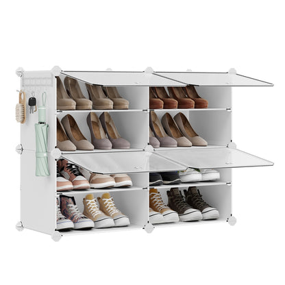 8 Cubes Shoe Organizer with Doors, Holds Up to 32 Pair of Shoes - image 47