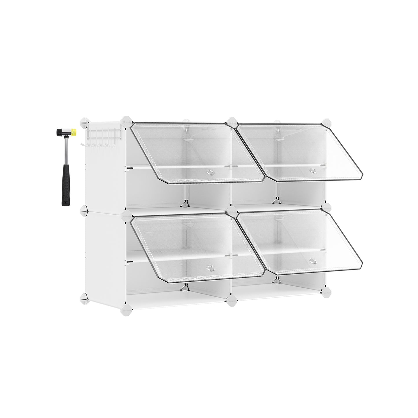 8 Cubes Shoe Organizer with Doors, Holds Up to 32 Pair of Shoes - image 49
