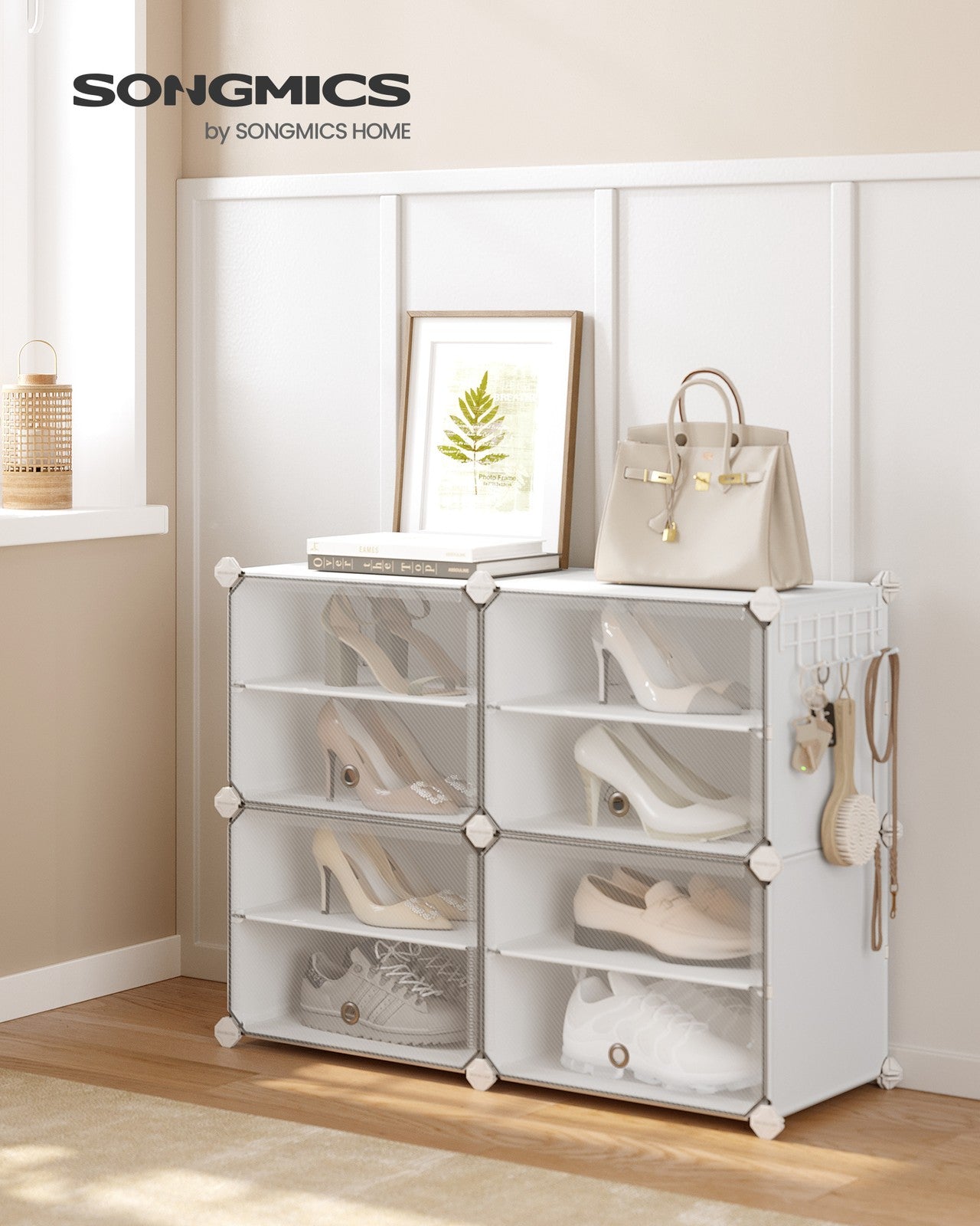 8 Cubes Shoe Organizer with Doors, Holds Up to 32 Pair of Shoes - image 50