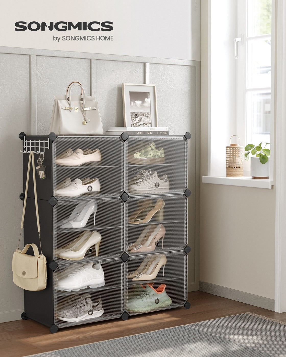 8 Cubes Shoe Organizer with Doors, Holds Up to 32 Pair of Shoes - image 67