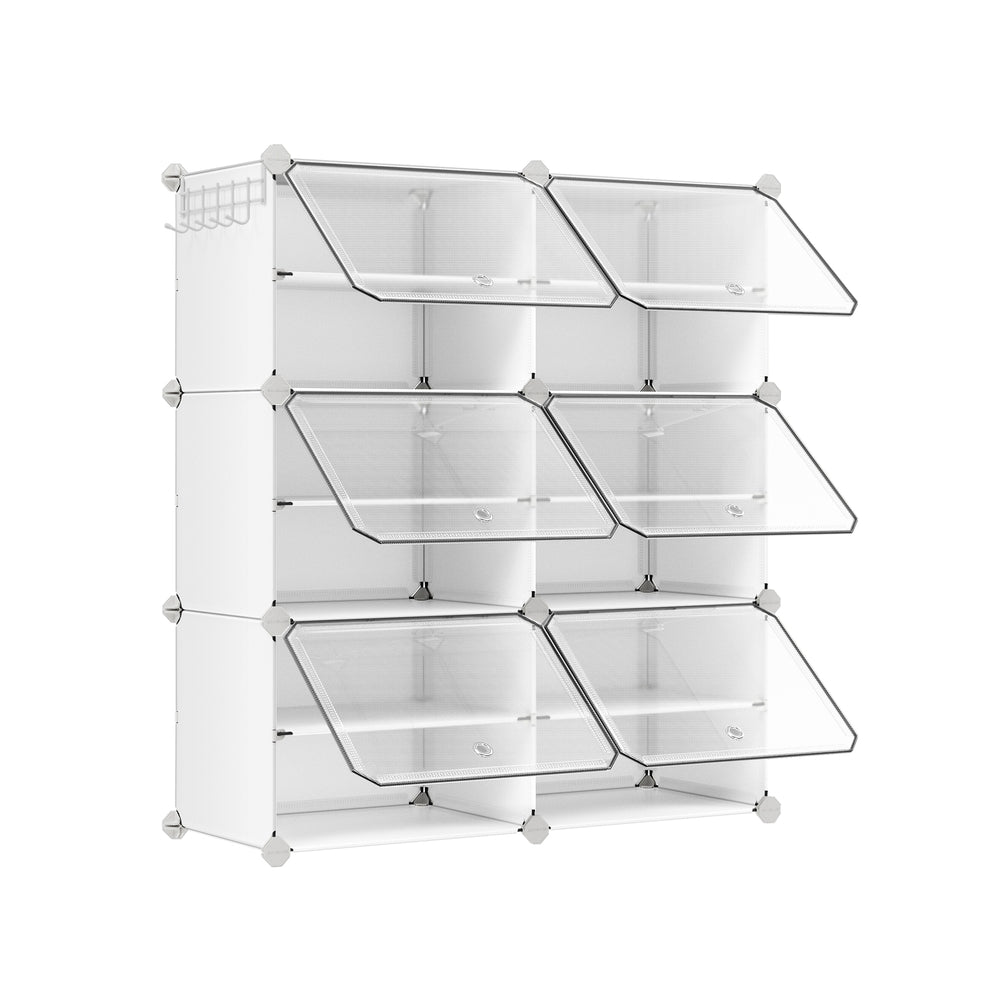 8 Cubes Shoe Organizer with Doors, Holds Up to 32 Pair of Shoes - image 57
