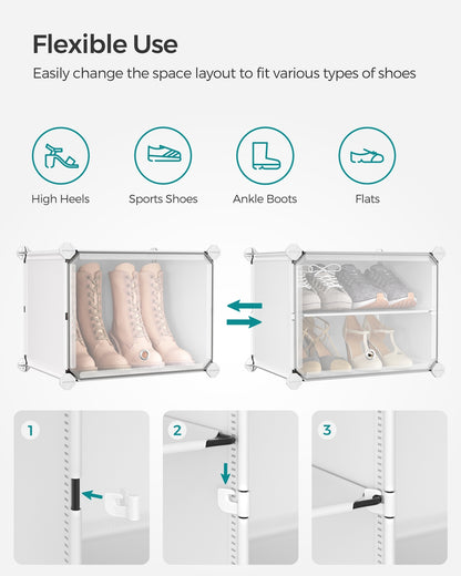 8 Cubes Shoe Organizer with Doors, Holds Up to 32 Pair of Shoes - image 60
