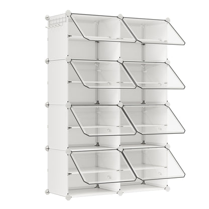 8 Cubes Shoe Organizer with Doors, Holds Up to 32 Pair of Shoes - image 13