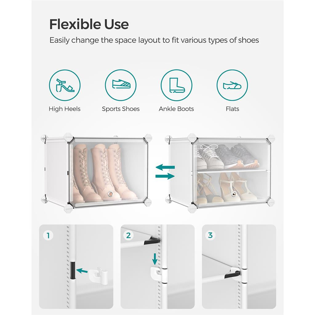 8 Cubes Shoe Organizer with Doors, Holds Up to 32 Pair of Shoes - image 14