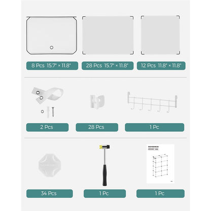 8 Cubes Shoe Organizer with Doors, Holds Up to 32 Pair of Shoes - image 21
