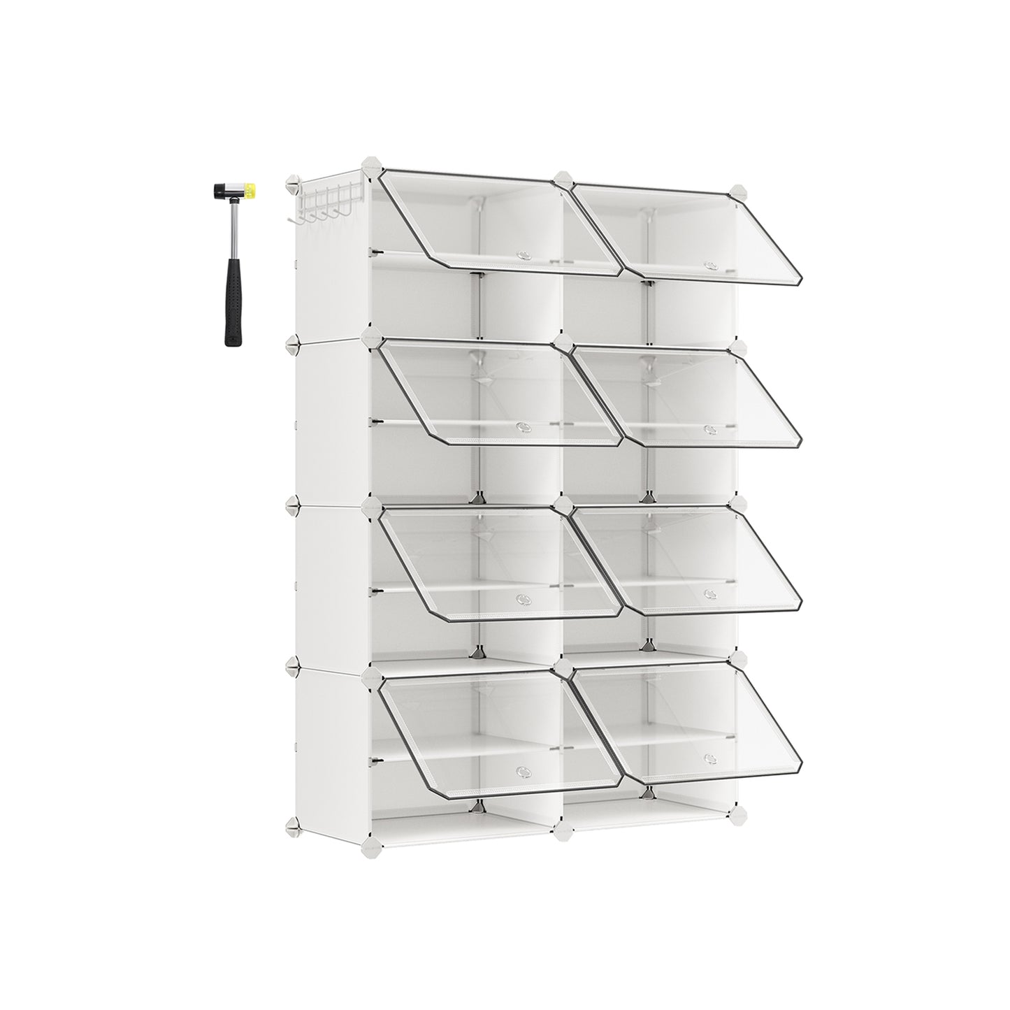 8 Cubes Shoe Organizer with Doors, Holds Up to 32 Pair of Shoes - image 22