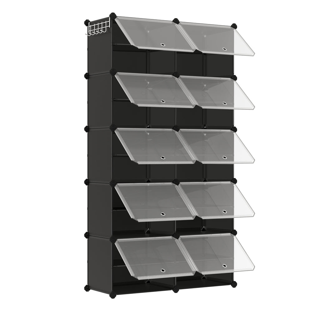 8 Cubes Shoe Organizer with Doors, Holds Up to 32 Pair of Shoes - image 25