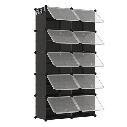8 Cubes Shoe Organizer with Doors, Holds Up to 32 Pair of Shoes - image 25