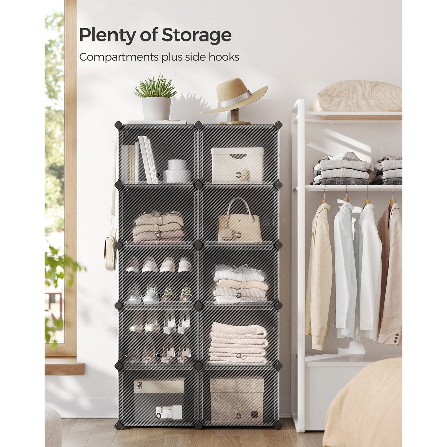 8 Cubes Shoe Organizer with Doors, Holds Up to 32 Pair of Shoes - image 29