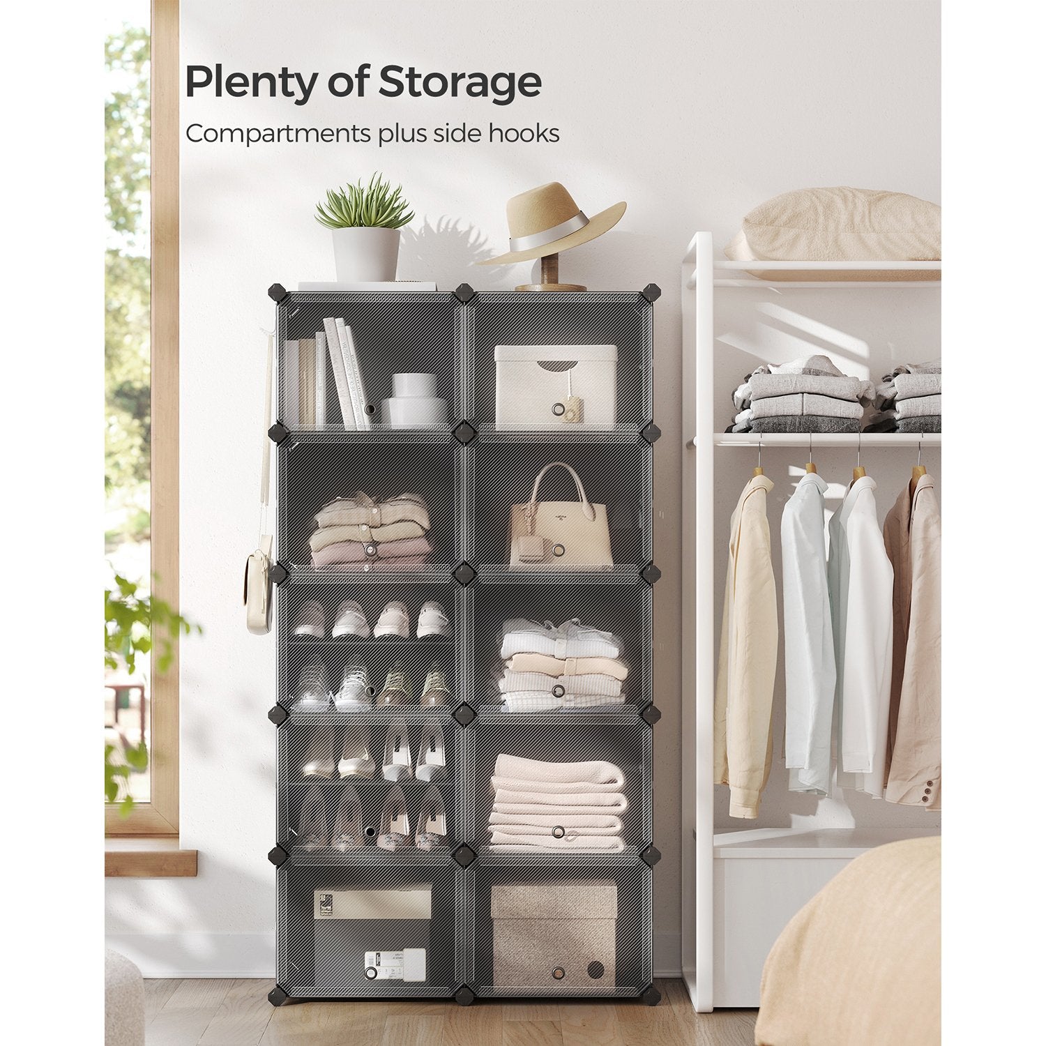 8 Cubes Shoe Organizer with Doors, Holds Up to 32 Pair of Shoes - image 29