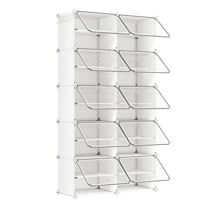 8 Cubes Shoe Organizer with Doors, Holds Up to 32 Pair of Shoes - image 36