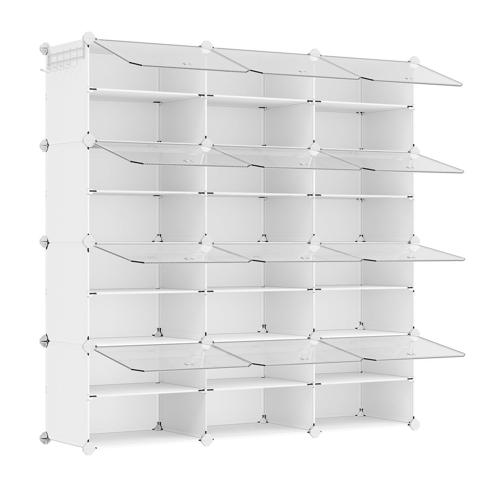 8 Cubes Shoe Organizer with Doors, Holds Up to 32 Pair of Shoes - image 74