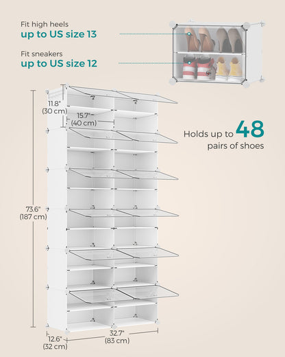 8 Cubes Shoe Organizer with Doors, Holds Up to 32 Pair of Shoes - image 75