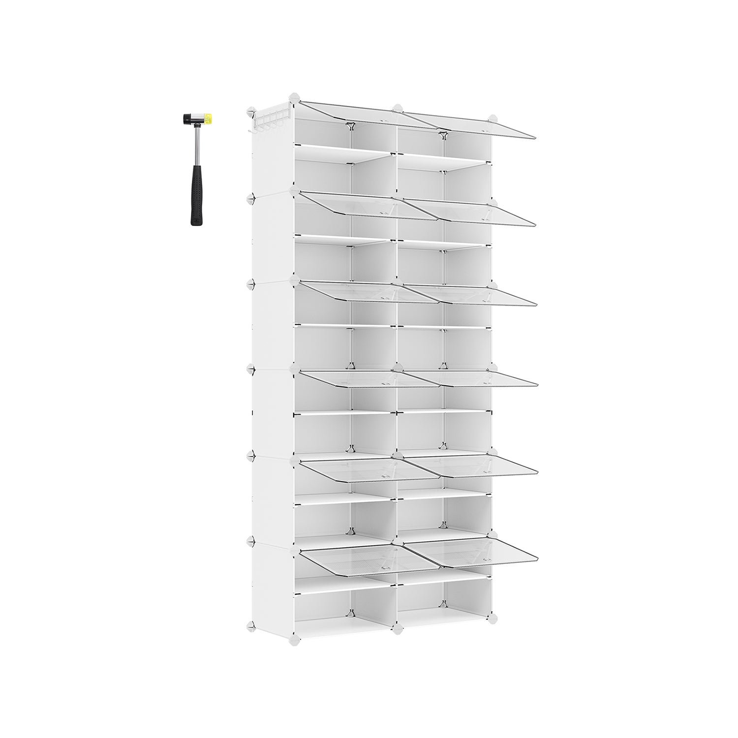 8 Cubes Shoe Organizer with Doors, Holds Up to 32 Pair of Shoes - image 77