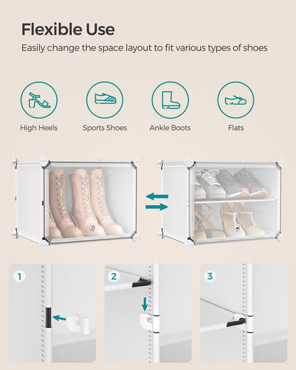 8 Cubes Shoe Organizer with Doors, Holds Up to 32 Pair of Shoes - image 84