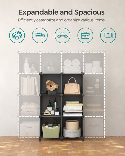 Cube Storage Organizer, 6-Cube Closet Storage Shelves, DIY Plastic Closet Cabinet