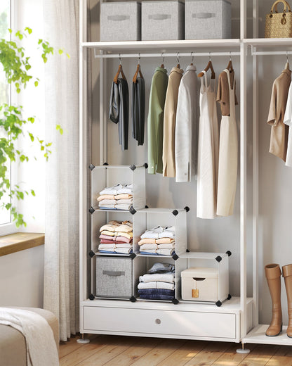 Cube Storage Organizer, 6-Cube Closet Storage Shelves, DIY Plastic Closet Cabinet