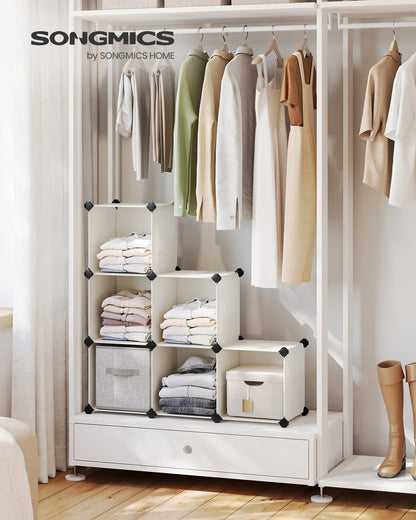 Cube Storage Organizer, 6-Cube Closet Storage Shelves, DIY Plastic Closet Cabinet