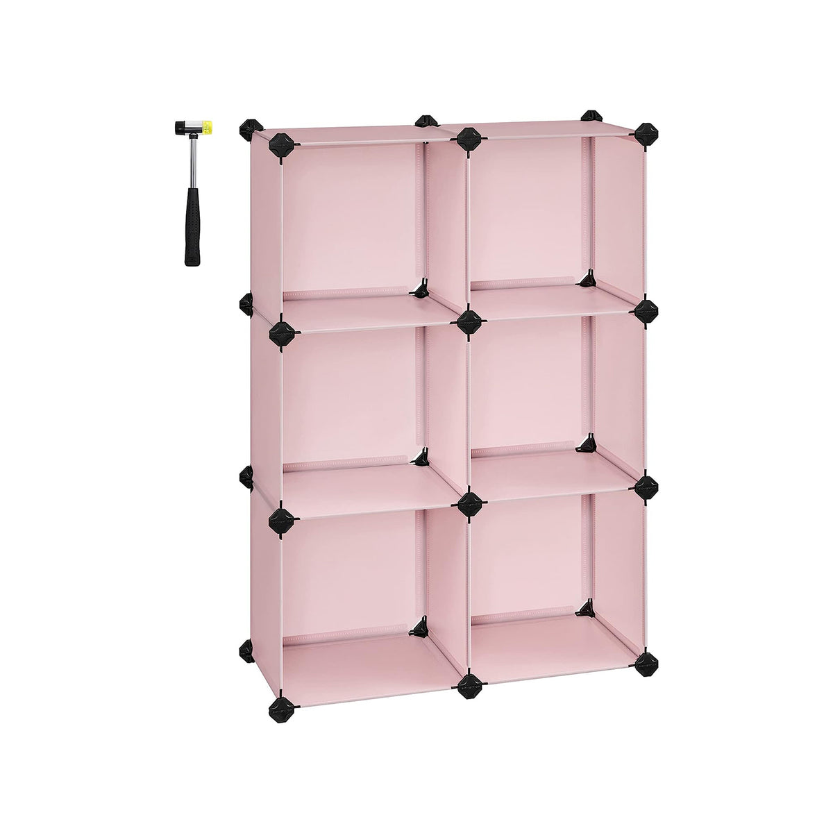 Cube Storage Organizer, 6-Cube Closet Storage Shelves, DIY Plastic Closet Cabinet