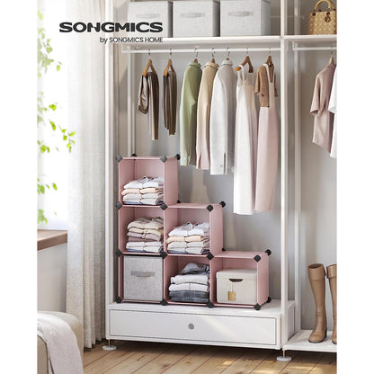 Cube Storage Organizer, 6-Cube Closet Storage Shelves, DIY Plastic Closet Cabinet