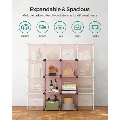 Cube Storage Organizer, 6-Cube Closet Storage Shelves, DIY Plastic Closet Cabinet