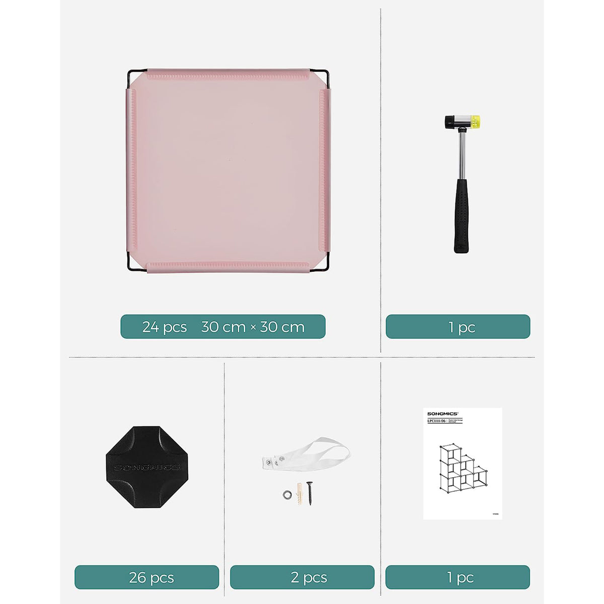 Cube Storage Organizer, 6-Cube Closet Storage Shelves, DIY Plastic Closet Cabinet