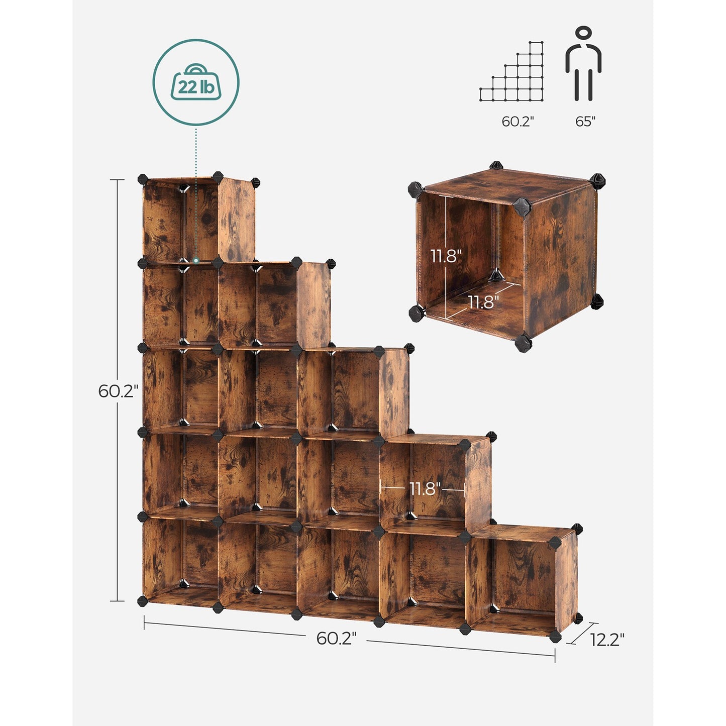 Cube Storage Organizer, Set of 16 - image 23