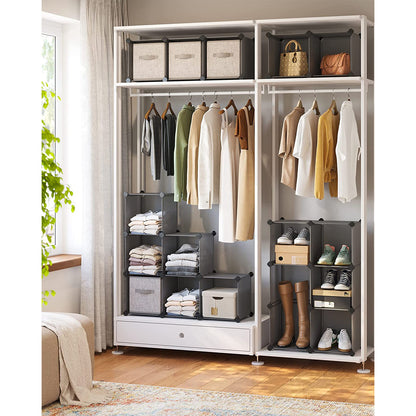 Cube Storage Organizer, 16-Cube Book Shelf, DIY Plastic Closet Cabinet