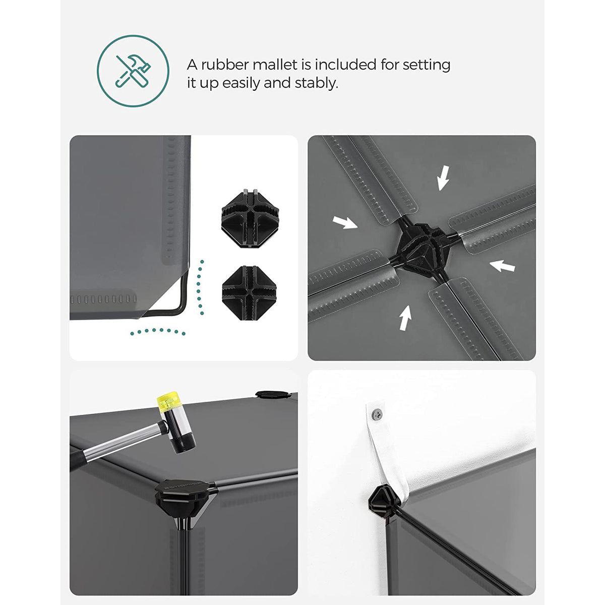 Cube Storage Organizer, 16-Cube Book Shelf, DIY Plastic Closet Cabinet