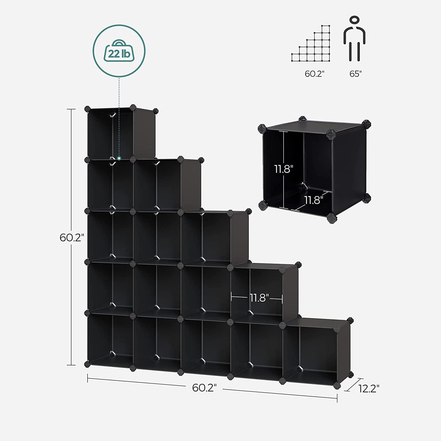 Cube Storage Organizer, Set of 16 - image 3
