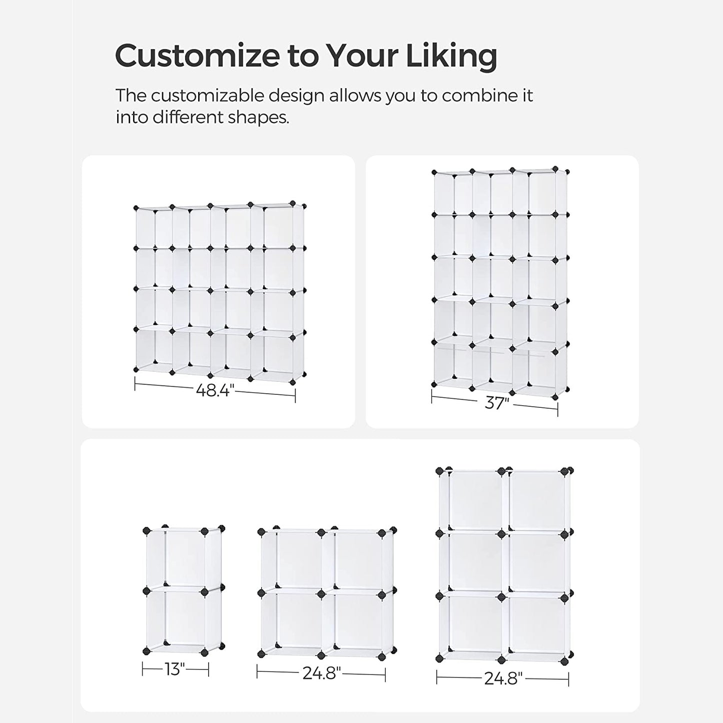 Cube Storage Organizer, Set of 16 - image 14