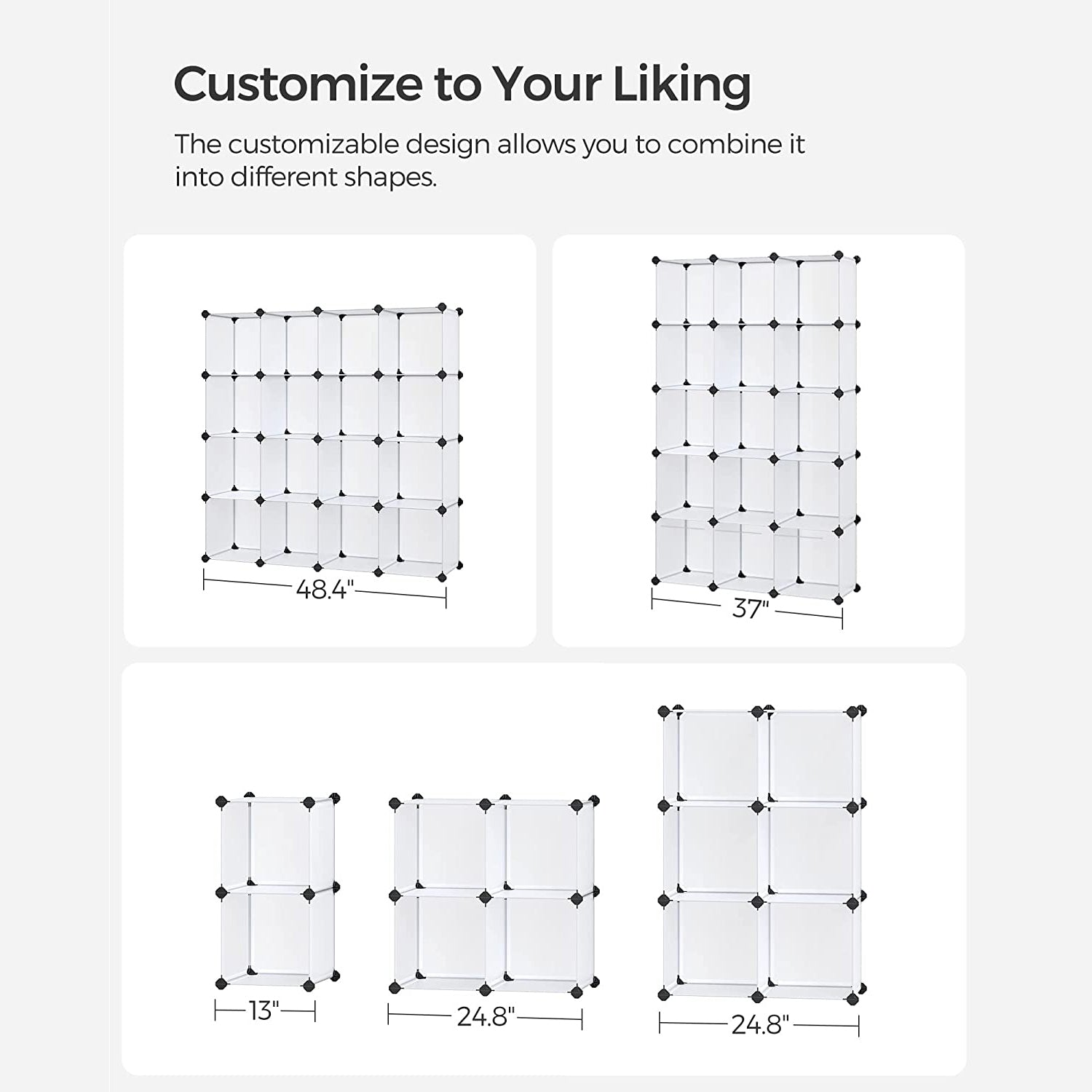 Cube Storage Organizer, Set of 16 - image 14