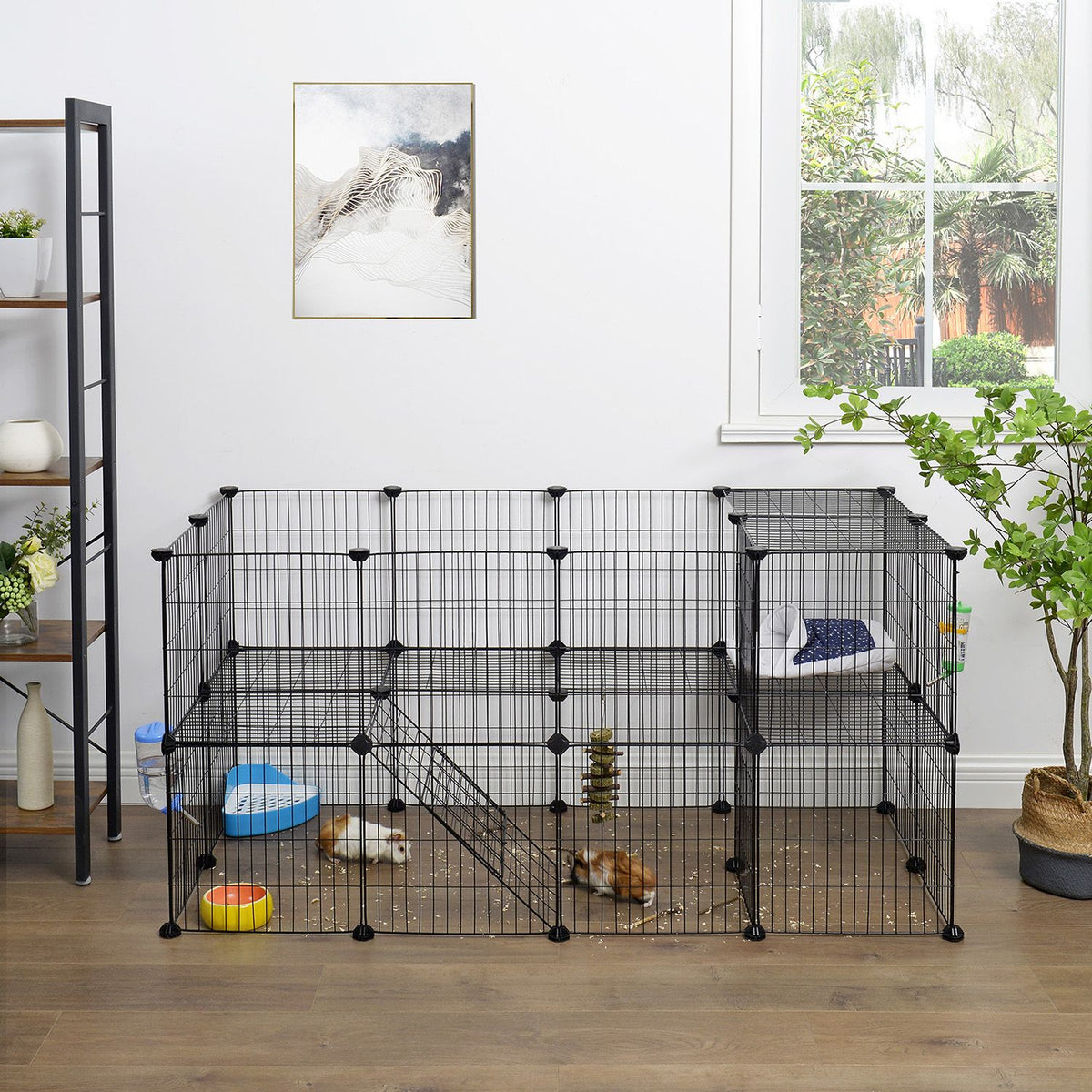 Pet Premium Villa for Guinea | Pet Playpen Includes Cable Ties