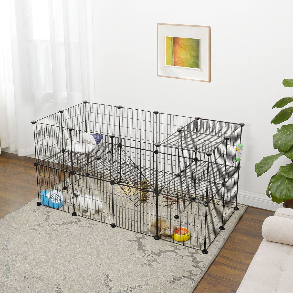 Pet Premium Villa for Guinea | Pet Playpen Includes Cable Ties