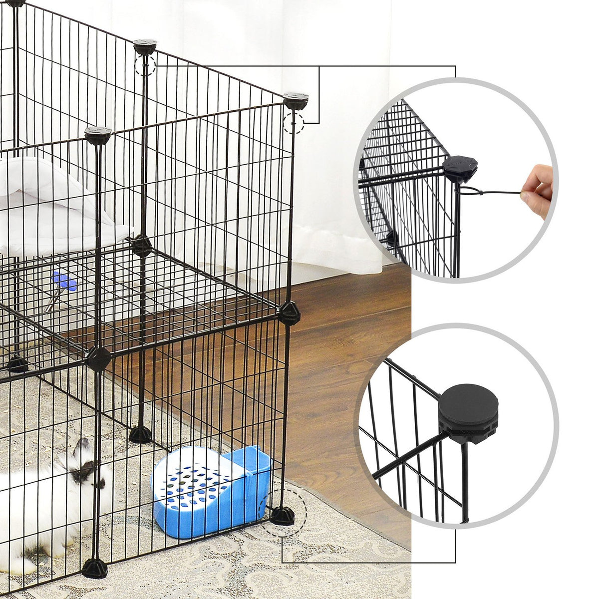 Pet Premium Villa for Guinea | Pet Playpen Includes Cable Ties