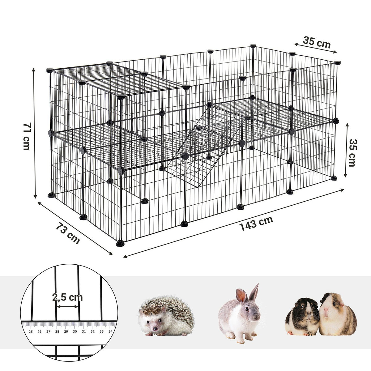 Pet Premium Villa for Guinea | Pet Playpen Includes Cable Ties
