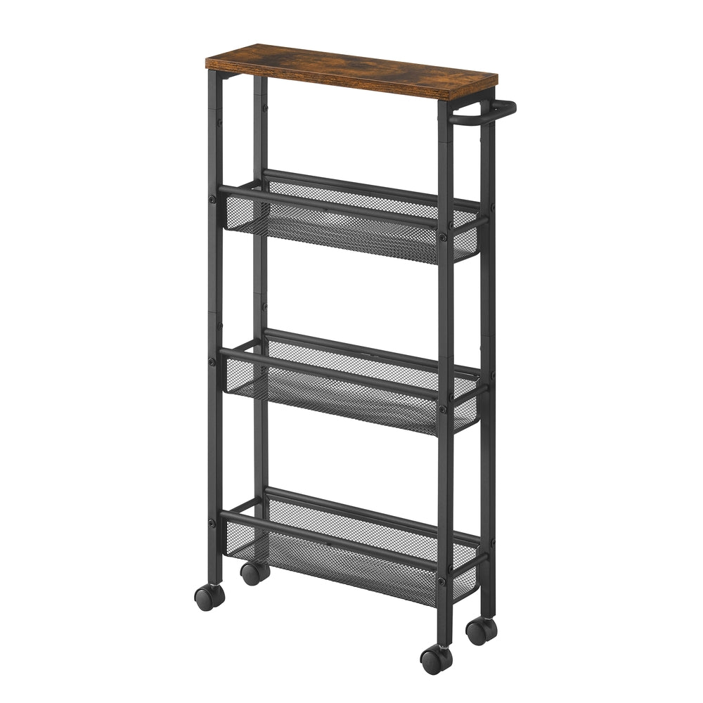 4-Tier Slim Rolling Storage Cart - image 1