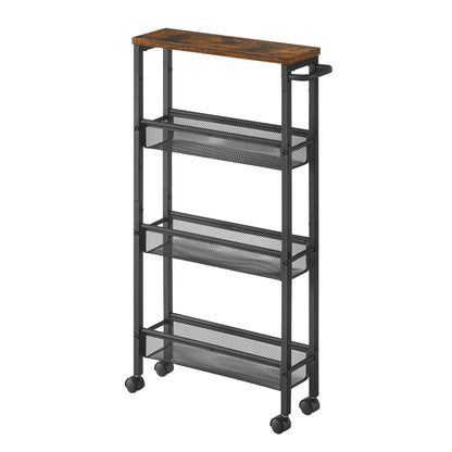 4-Tier Slim Rolling Storage Cart - image 1