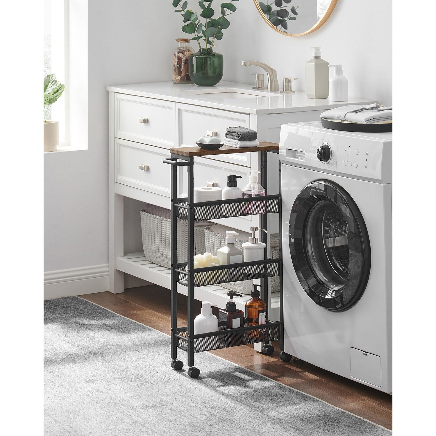 4-Tier Slim Rolling Storage Cart - image 3
